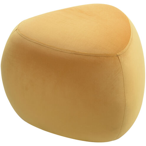River Rock 14.5 inch Harvest Gold Yellow and Black Pouf