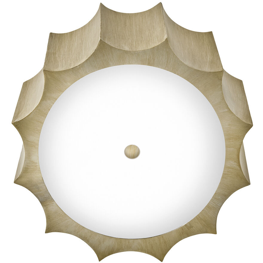 Lisa McDennon Gia 2 Light 14 inch Champagne Gold Indoor Flush Mount Ceiling Light