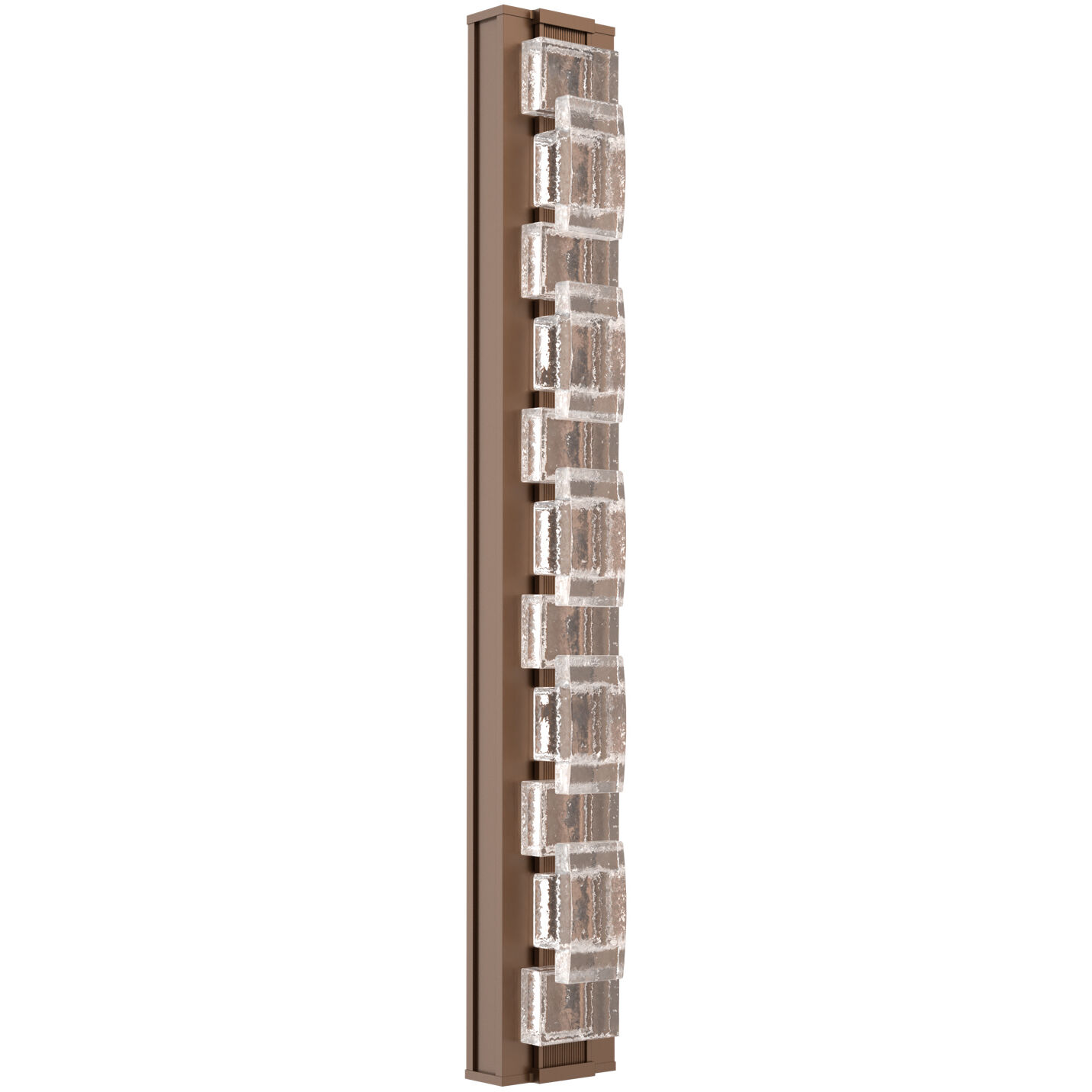 Tessera Sconce Wall Light in 3000K LED, Burnished Bronze, Tetro Cast, Large