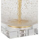 Zebulon 25.5 inch 150 watt Clear with Gold Speckles and Contemporary Gold Leaf Table Lamp Portable Light