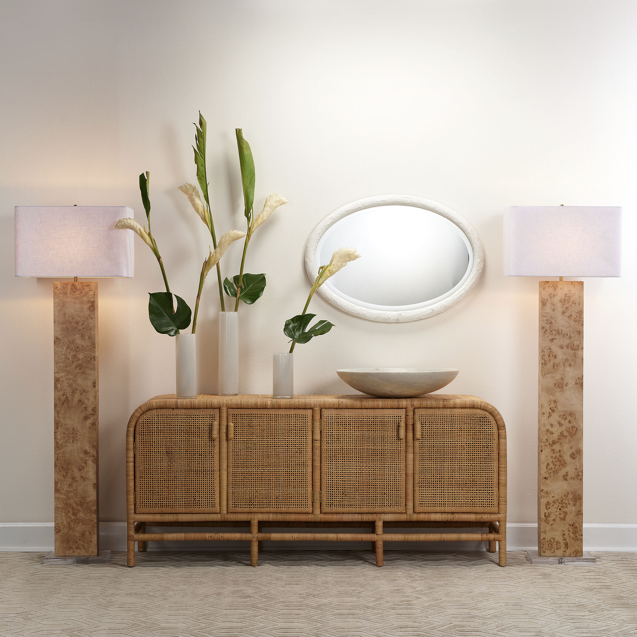 Natural wood floor lamp on sale