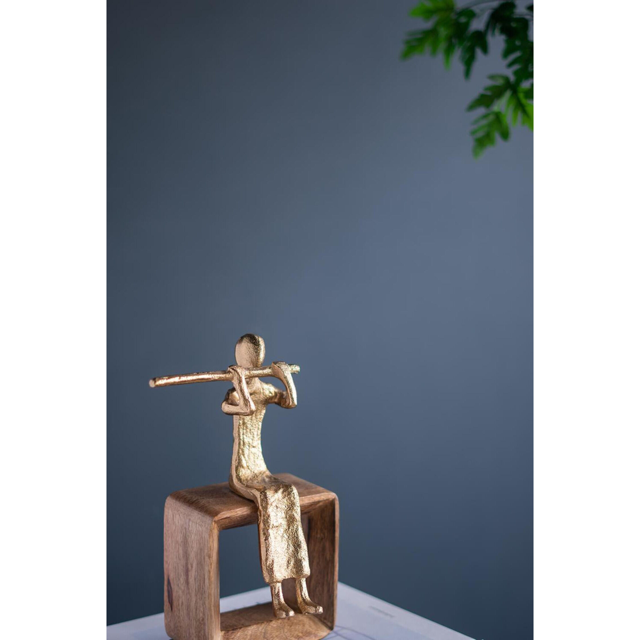 Musician Gold and Natural Figurine