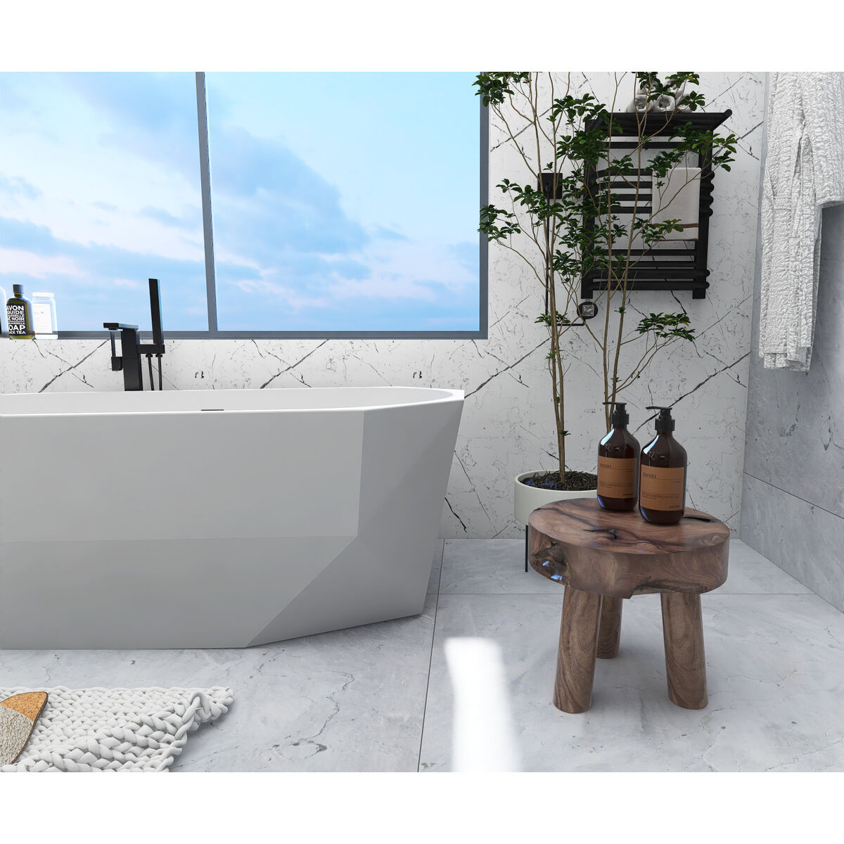 Ethen Glossy White Bathtub