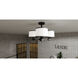 Kylen 3 Light 22 inch Matte Black Semi-Flush Mount Ceiling Light