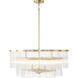 Azura 6 Light 28 inch Heirloom Brass Scalloped Pendant Ceiling Light