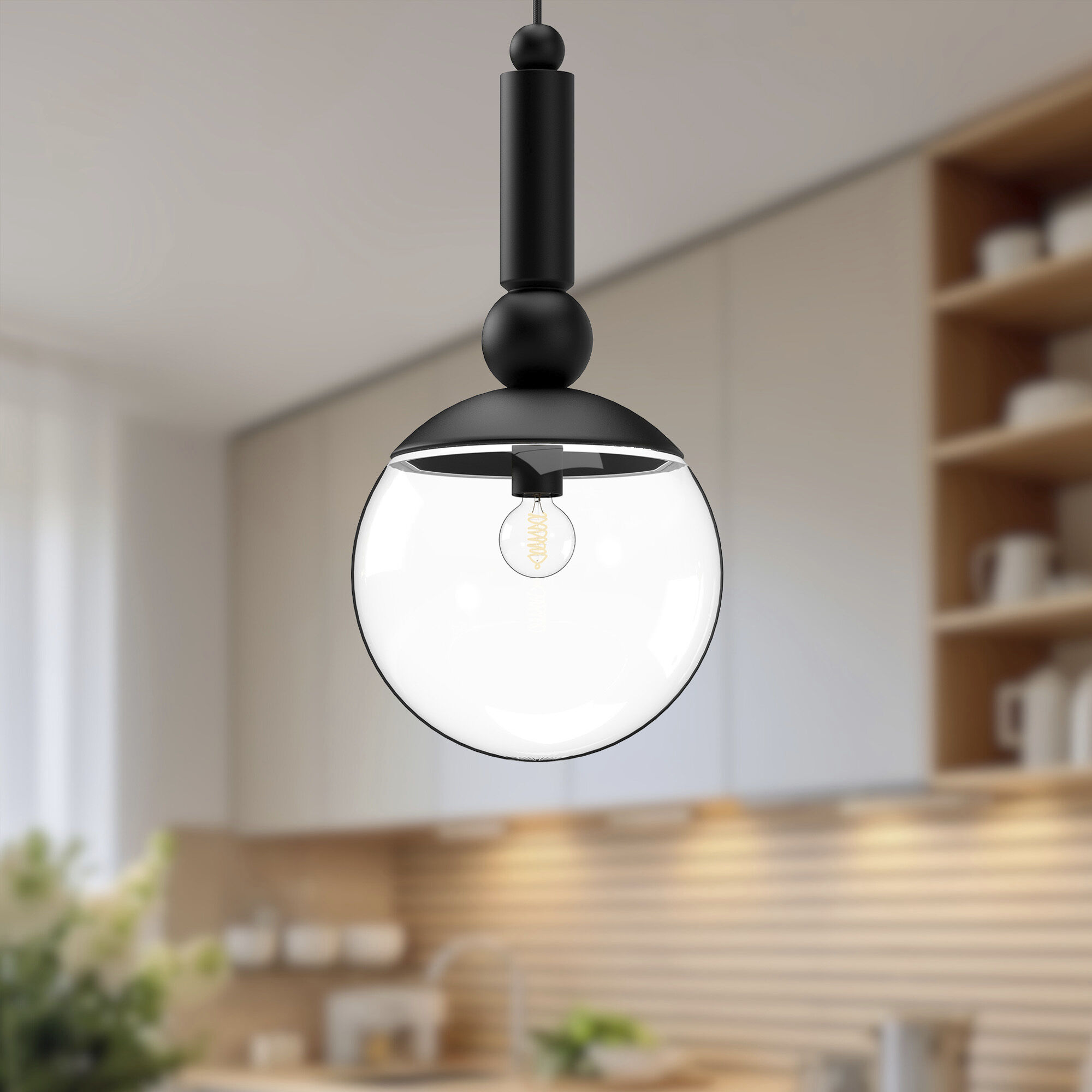 Alora Mood Delilah Pendant Ceiling Light in Matte Black