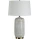 Pierce 29 inch 100.00 watt Cream and Antique Brass Table Lamp Portable Light