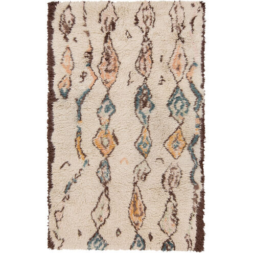 Denali 96 X 60 inch Khaki, Coral, Teal, Dark Brown Rug