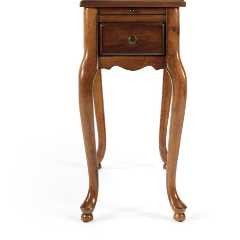 Croydon One Drawer with Pullout Side Table in Medium Brown