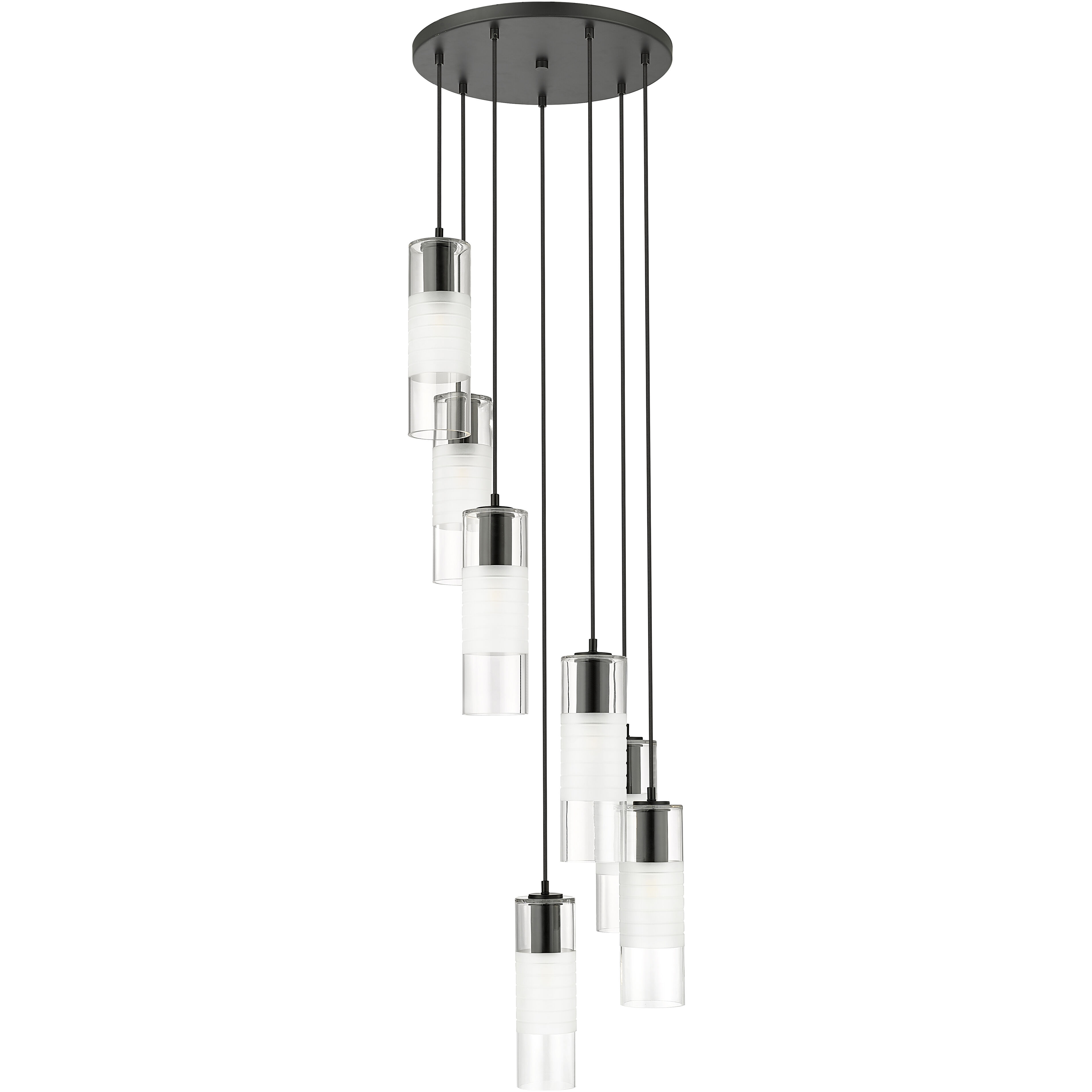 Alton 7 Light 18 inch Matte Black Chandelier Ceiling Light