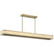 Divinely LED 60 inch Celeste Brass Island Light Ceiling Light