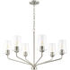 Celino 6 Light 32 inch Brushed Nickel Chandelier Ceiling Light