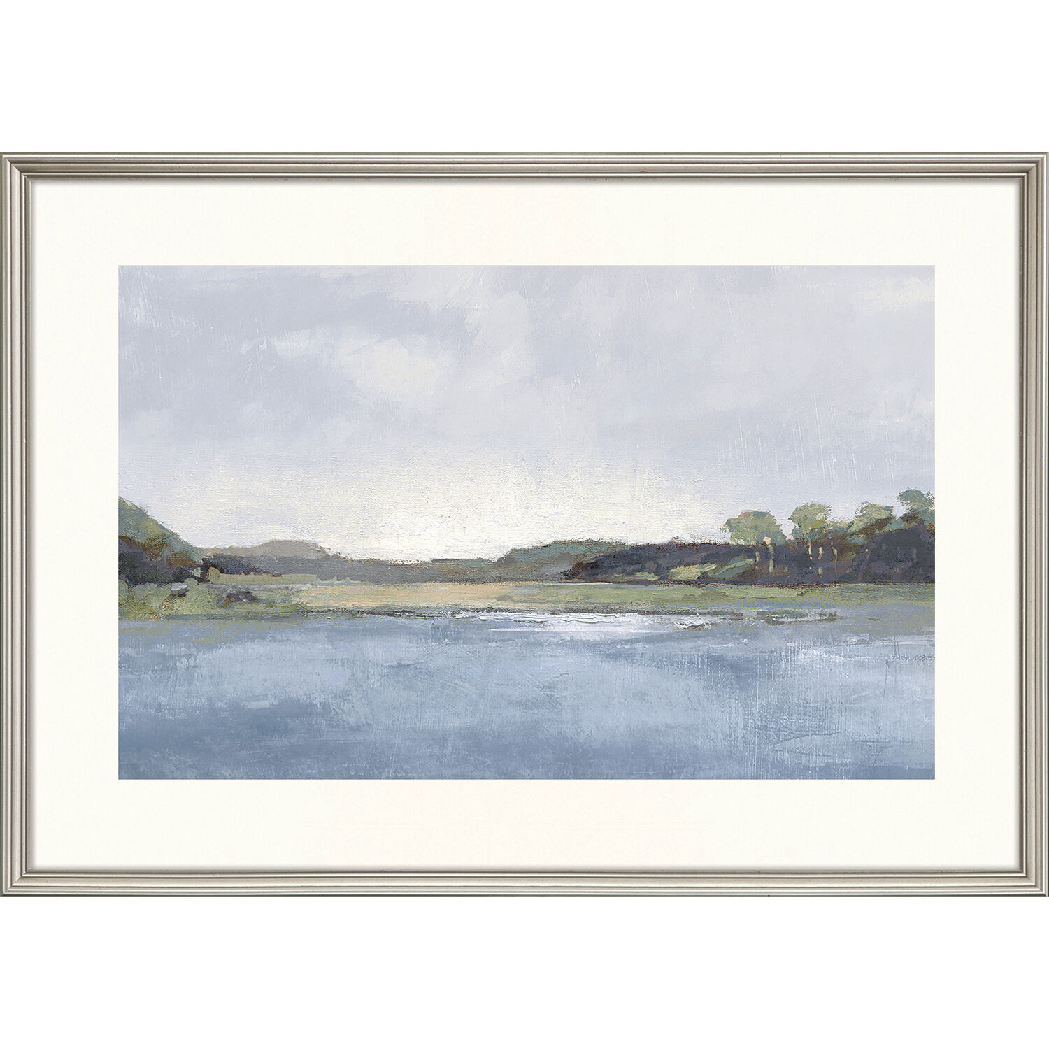 Autumn Spring Summer Winter Blue and Green and Multi and Rust Framed Art