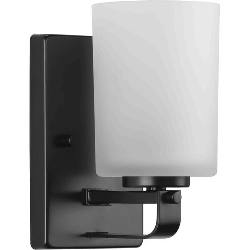 League 1 Light 5 inch Matte Black Bath Vanity Wall Light