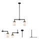 Franklin Restoration Small Bell 2 Light 21 inch Black Antique Brass Chandelier Ceiling Light in Matte White Glass, Franklin Restoration