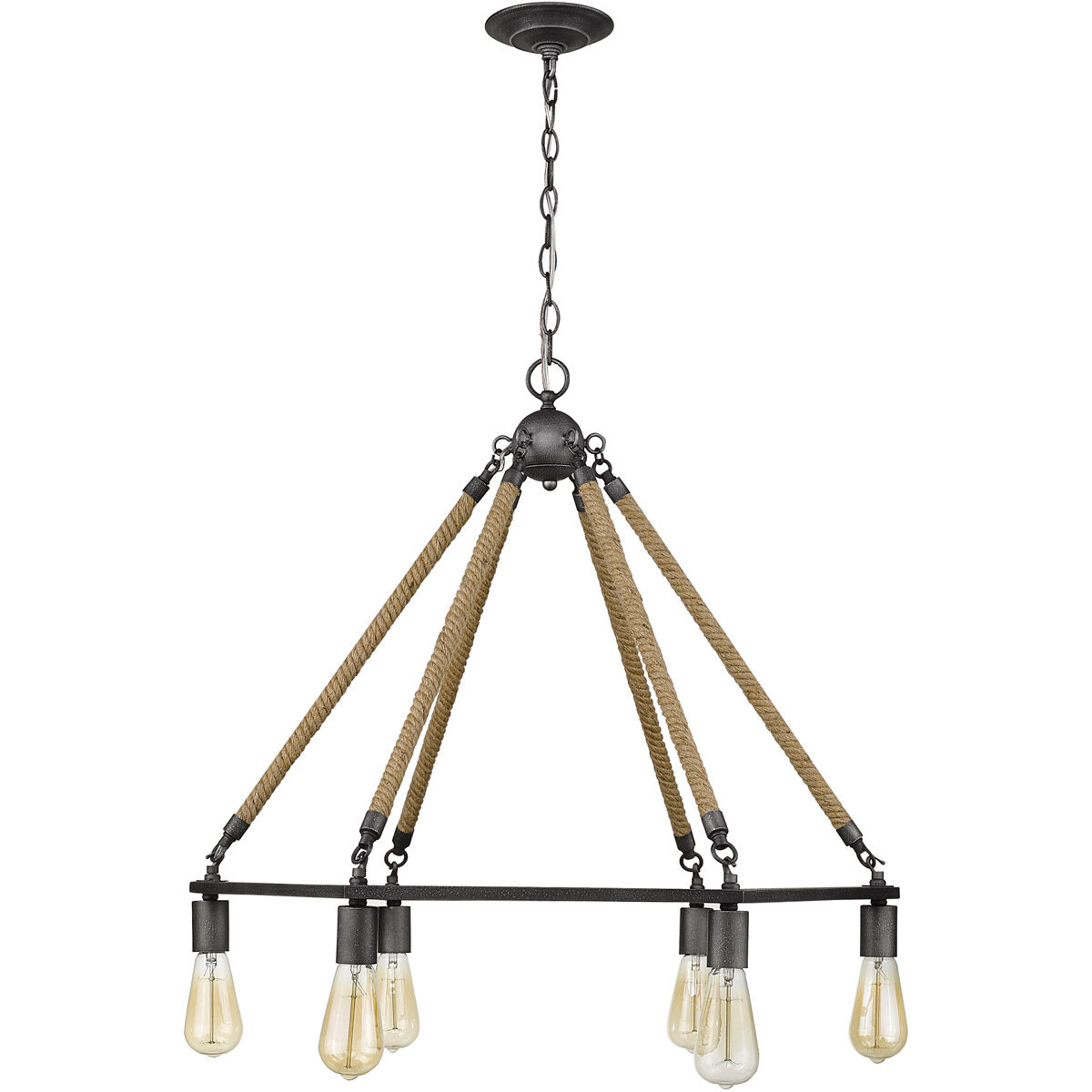 Holden 6 Light 30 inch Antique Gray Chandelier Ceiling Light