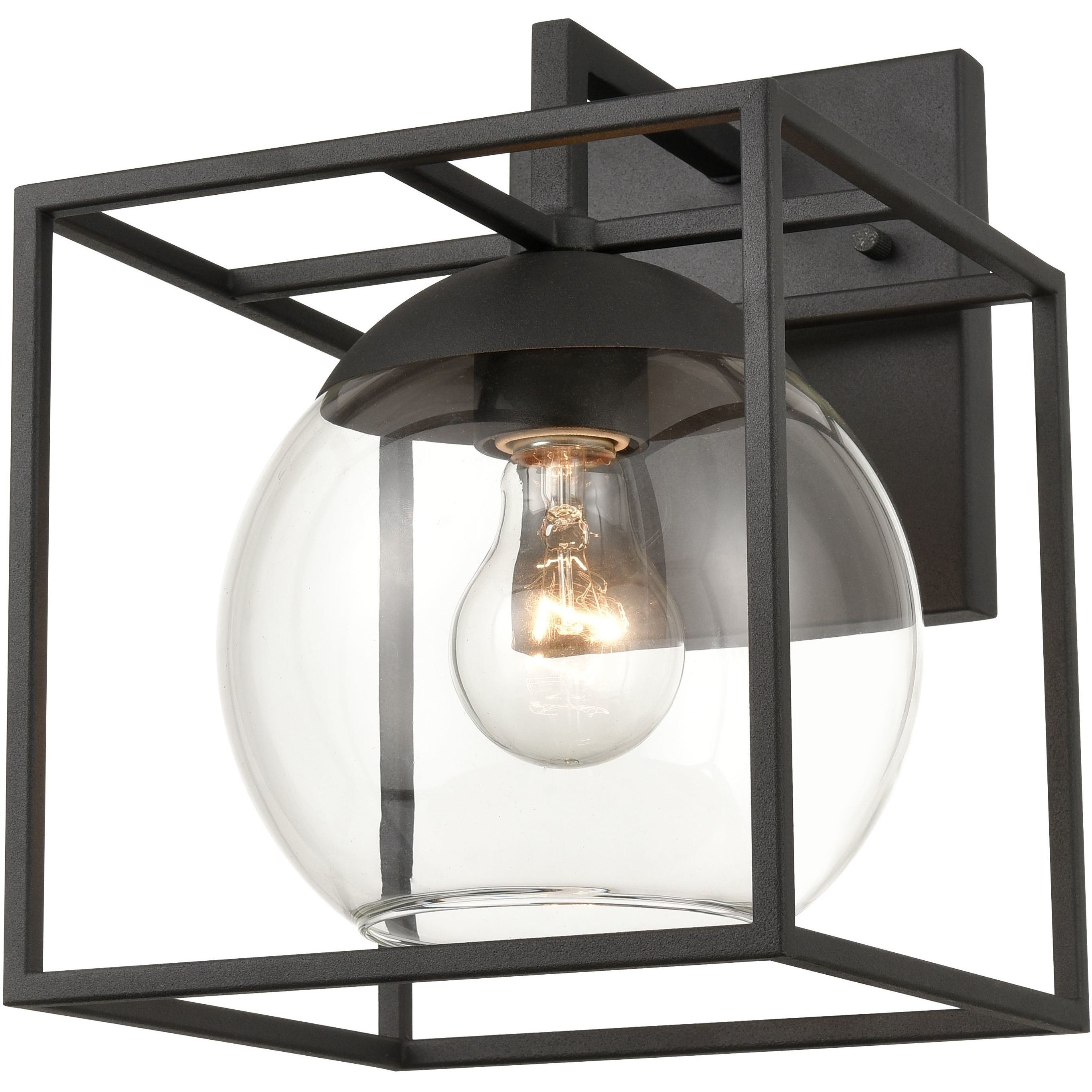 Cubed 1 Light 11 inch Charcoal Outdoor Wall Sconce