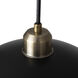 Luna Bella 1 Light 14 inch Matte Black and Weathered Brass Pendant Ceiling Light