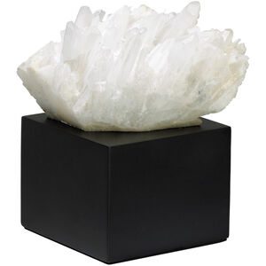 Quartz Black And White Crystal Table Accent, Medium