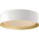 Echo LED 16 inch White and Gold Flush Mount Ceiling Light in White/Gold