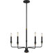Oliver 5 Light 26 inch Midnight Black Chandelier Ceiling Light