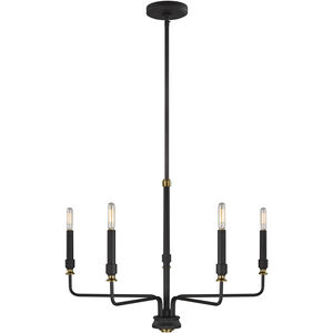 Oliver 5 Light 26 inch Midnight Black Chandelier Ceiling Light