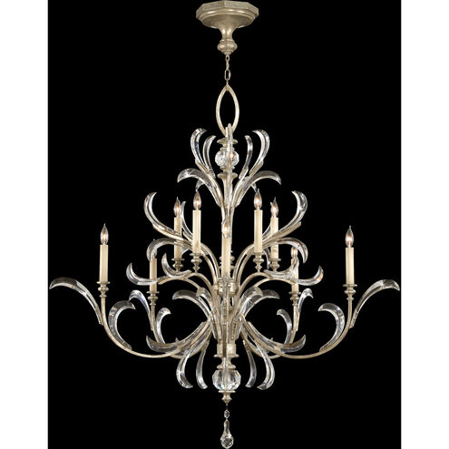Beveled Arcs 10 Light 56 inch Silver Chandelier Ceiling Light