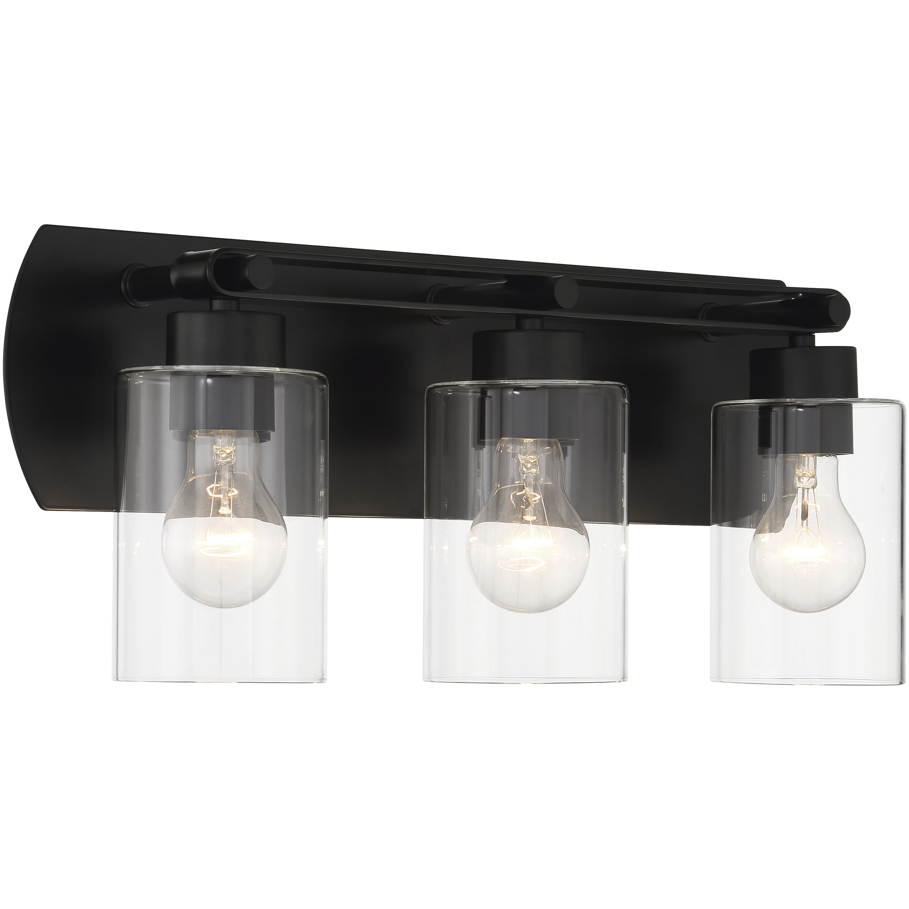 Hendrix 3 Light 20.5 inch Flat Black Vanity Light Wall Light