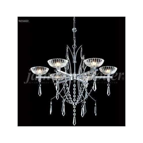 Medallion 6 Light 26 inch Silver Crystal Chandelier Ceiling Light