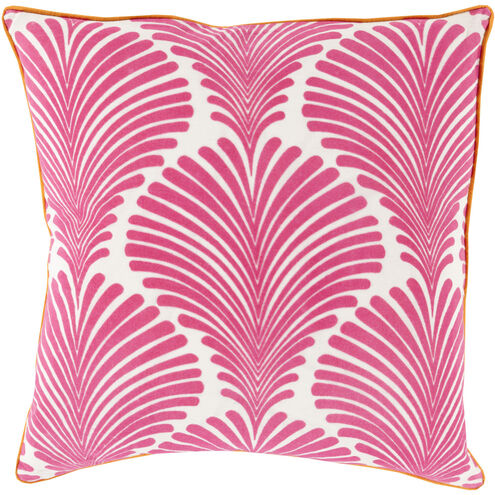 Viviane 20 X 20 inch Magenta/Orange/Ivory Accent Pillow