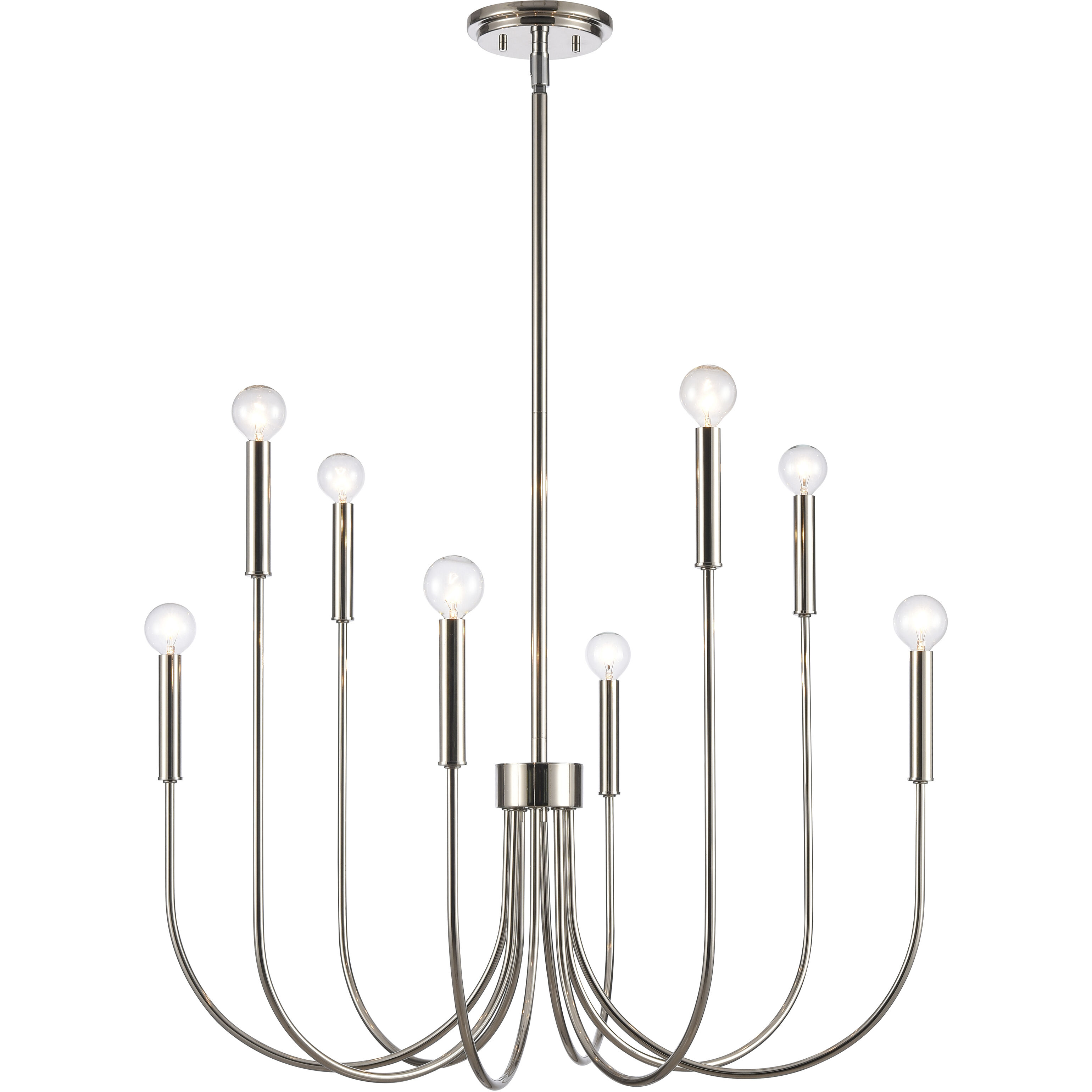 Ulla 8 Light 28 inch Polished Nickel Chandelier Ceiling Light