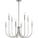 Ulla 8 Light 28 inch Polished Nickel Chandelier Ceiling Light