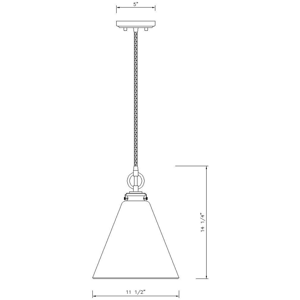 Harper 1 Light 11.5 inch Matte Black Pendant Ceiling Light