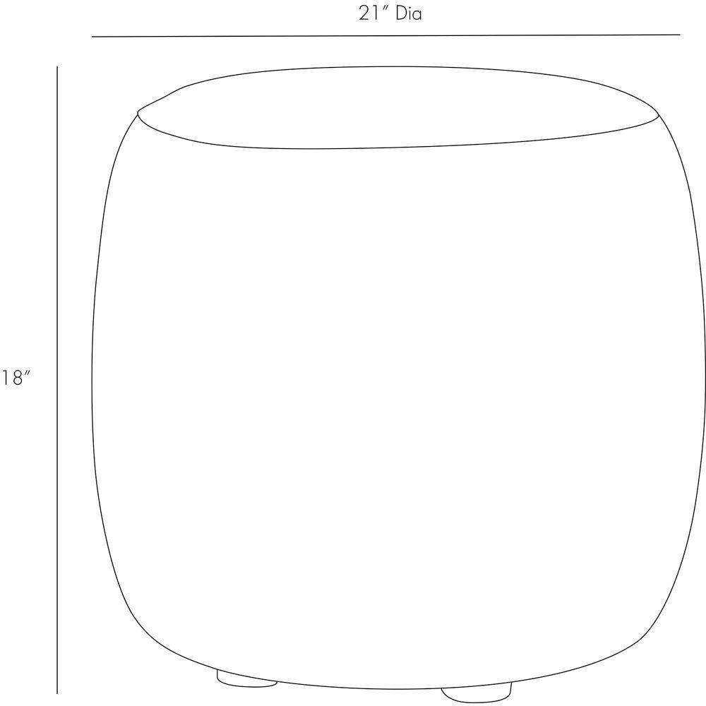 Owen 18 inch Brown and White Hide Ottoman