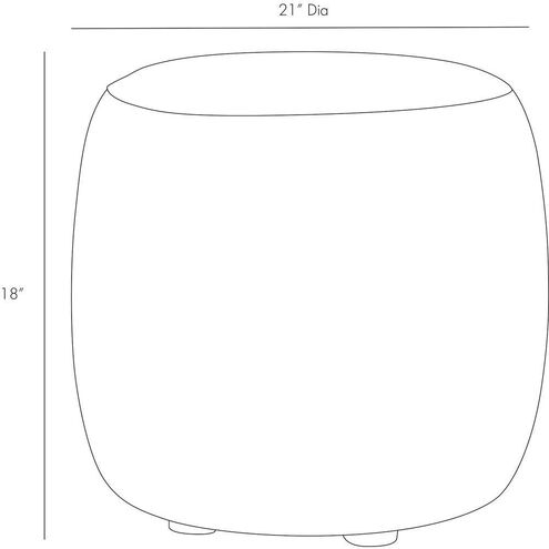 Owen 18 inch Brown and White Hide Ottoman