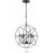 Solaris 6 Light 22.5 inch English Bronze Chandelier Ceiling Light