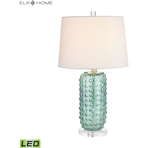 Caicos 25 inch 9.5 watt Green with Clear Table Lamp Portable Light in LED, 3-Way