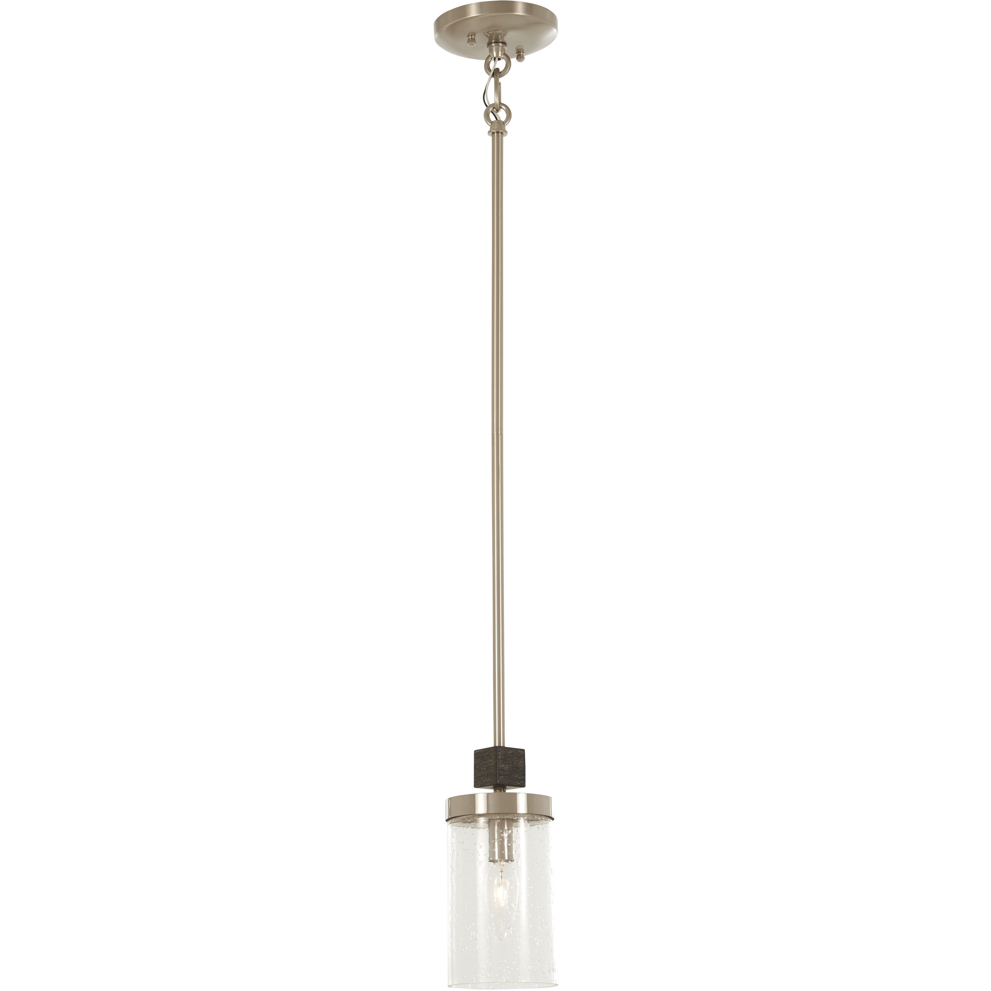 Bridlewood 1 Light 4 inch Stone Grey/Brushed Nickel Mini Pendant Ceiling Light