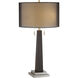 Jaycee 29 inch 60 watt Black with Nickel Table Lamp Portable Light