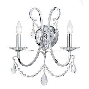 Othello 2 Light 14 inch Polished Chrome Wall Sconce Wall Light