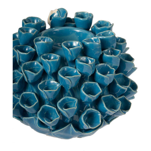 Open Coral 5.9 X 4.3 inch Candle Holder in Blue