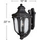 Trafalgar Outdoor Wall Mount Lantern in Museum Black, Large