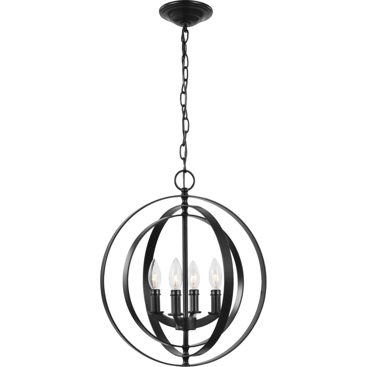 Equinox 4 Light Matte Black Pendant Ceiling Light