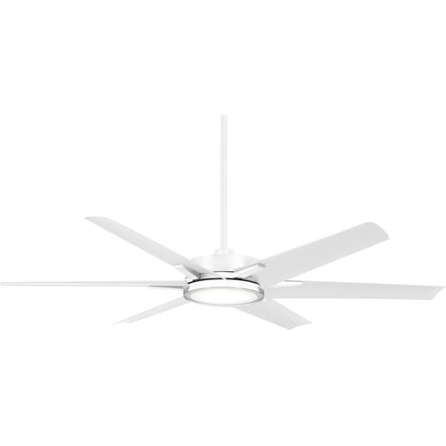 Deco 65 inch Flat White Ceiling Fan, Outdoor