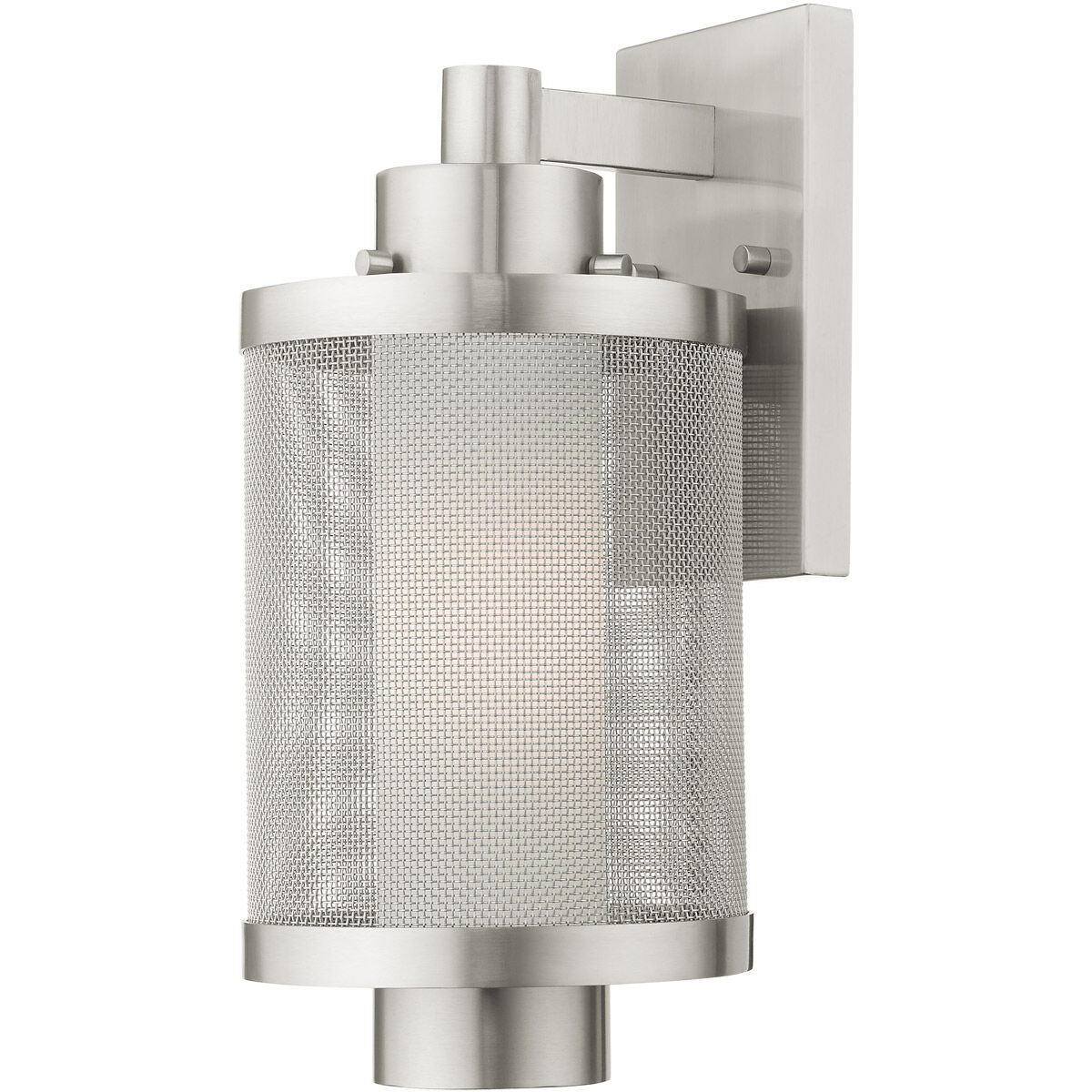 Nottingham 1 Light 15 inch Brushed Nickel Outdoor Wall Lantern