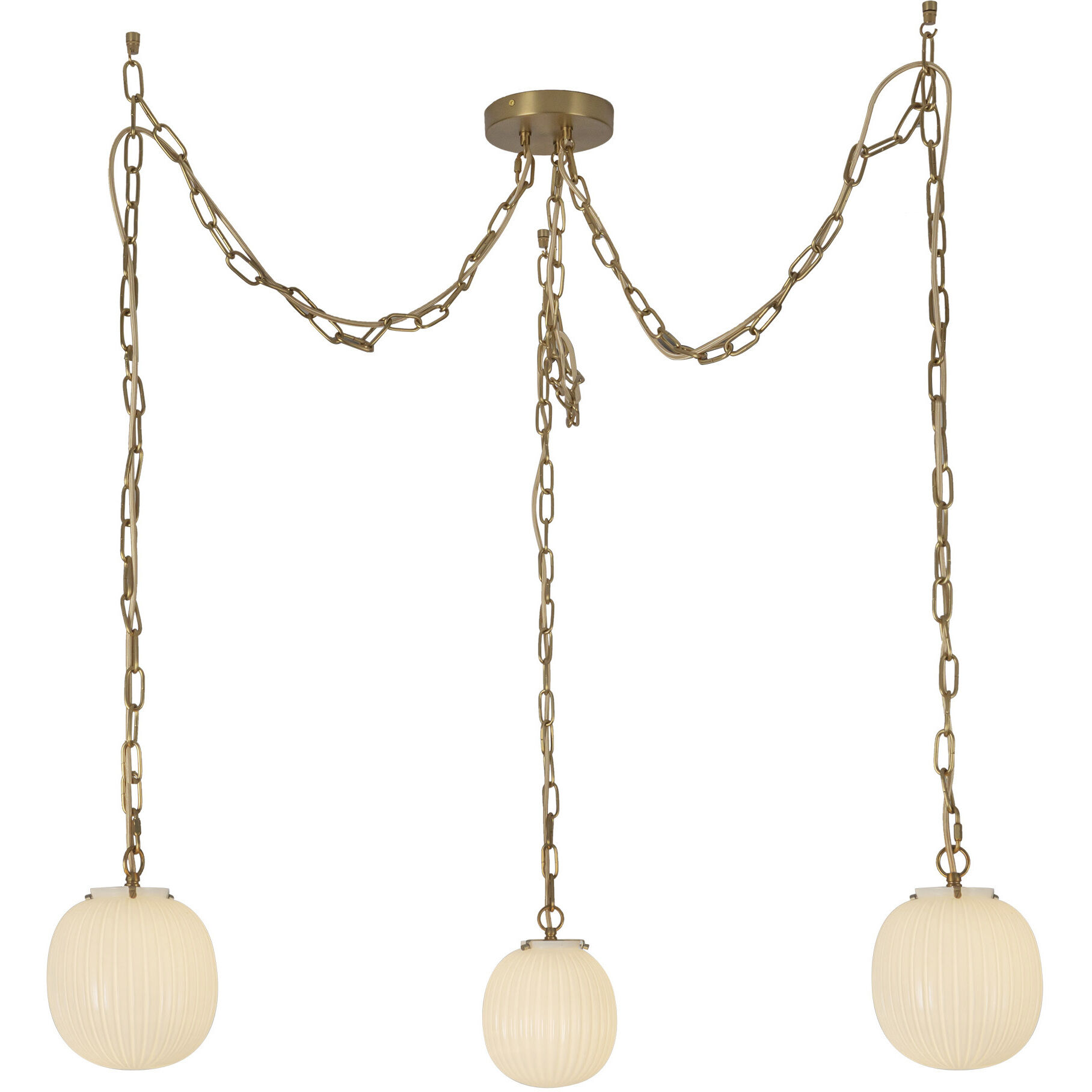 Alora Mood Cherise Multi Pendant Ceiling Light in Brushed Gold