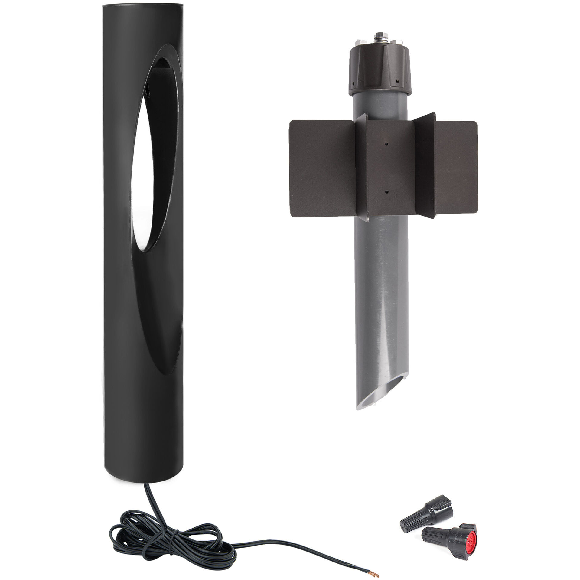 Scoop 12 5.7 watt Black Bollard Lighting in 3000K, WAC Landscape