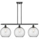 Ballston Large Farmhouse Chicken Wire LED 36 inch Matte Black Island Light Ceiling Light, Ballston