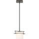 Arc Ellipse 1 Light 9 inch Dark Smoke Mini Pendant Ceiling Light