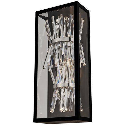 Glacier Esterno 24.5 inch Matte Balck Outdoor Wall Sconce in Matte Black